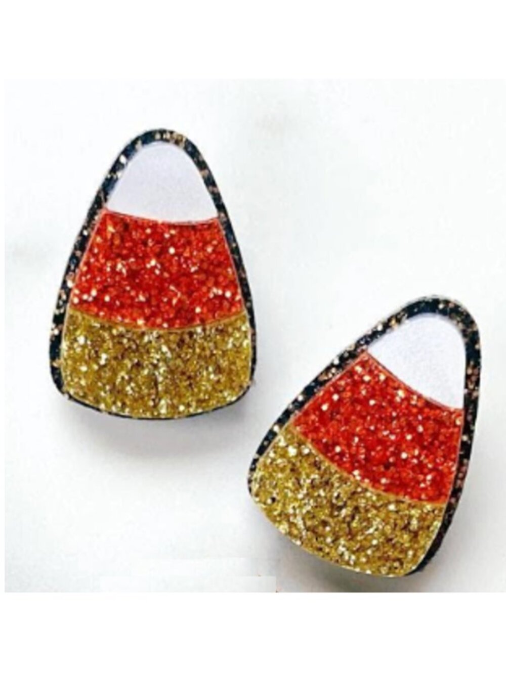 Brianna Cannon Halloween Fall Acrylic Candy Corn Earrings